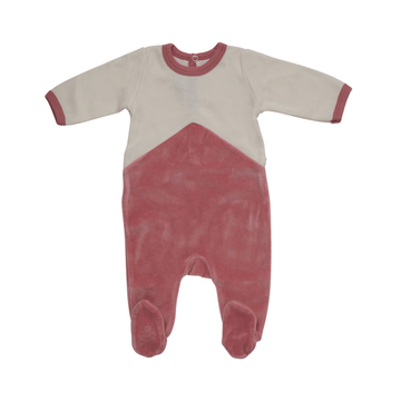 Blush/White Geo Stripe Footie