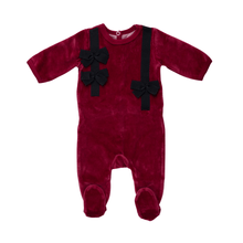 Burgundy Sweet Chic Bows Footie