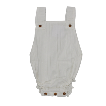 White Plumeti Romper