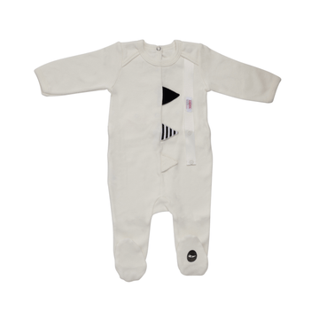 White Just Mod With Me Footie