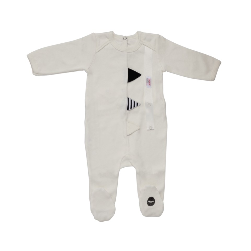 White Just Mod With Me Footie