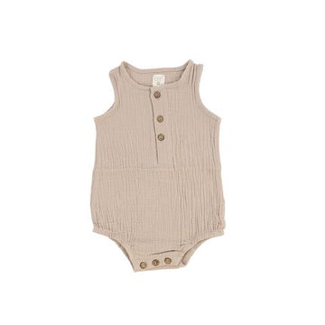 Taupe Gauze Romper