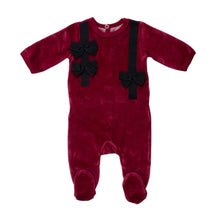 Burgundy Sweet Chic Bows Layette Set