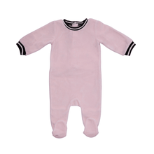 Pink Retro Sport Stripe Footie