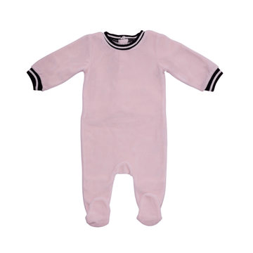 Pink Retro Sport Stripe Footie