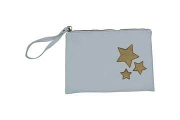 White Monochrome Diaper Clutch