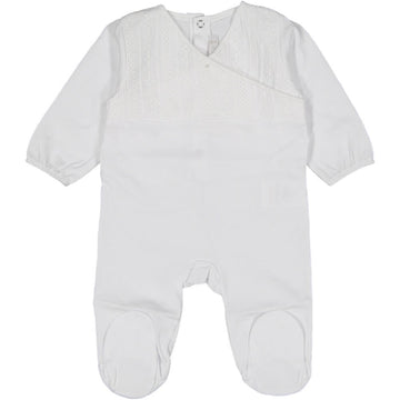 White Lace Detail Footie