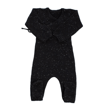 Black Knit Wrap Footie