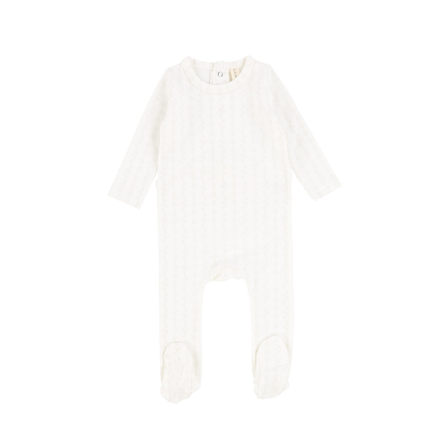 White Diamond Pointelle Print Layette Set