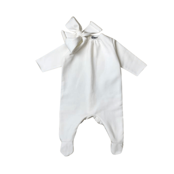 White Bow Footie