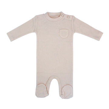 Pale Pink Buttons Footie