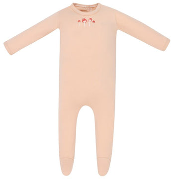 Peach Mushroom Footie