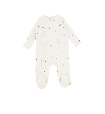 Ivory-Pewter Poppy Footie