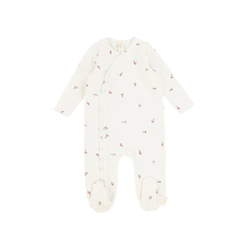 Ivory-Mauve Poppy Footie