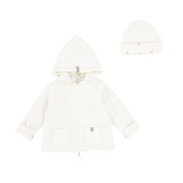 Ivory Boys Print Jacket and Beanie