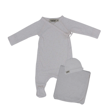 Bright Rose Tie Footie Layette Set