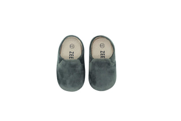 Grey Velvet Loafers