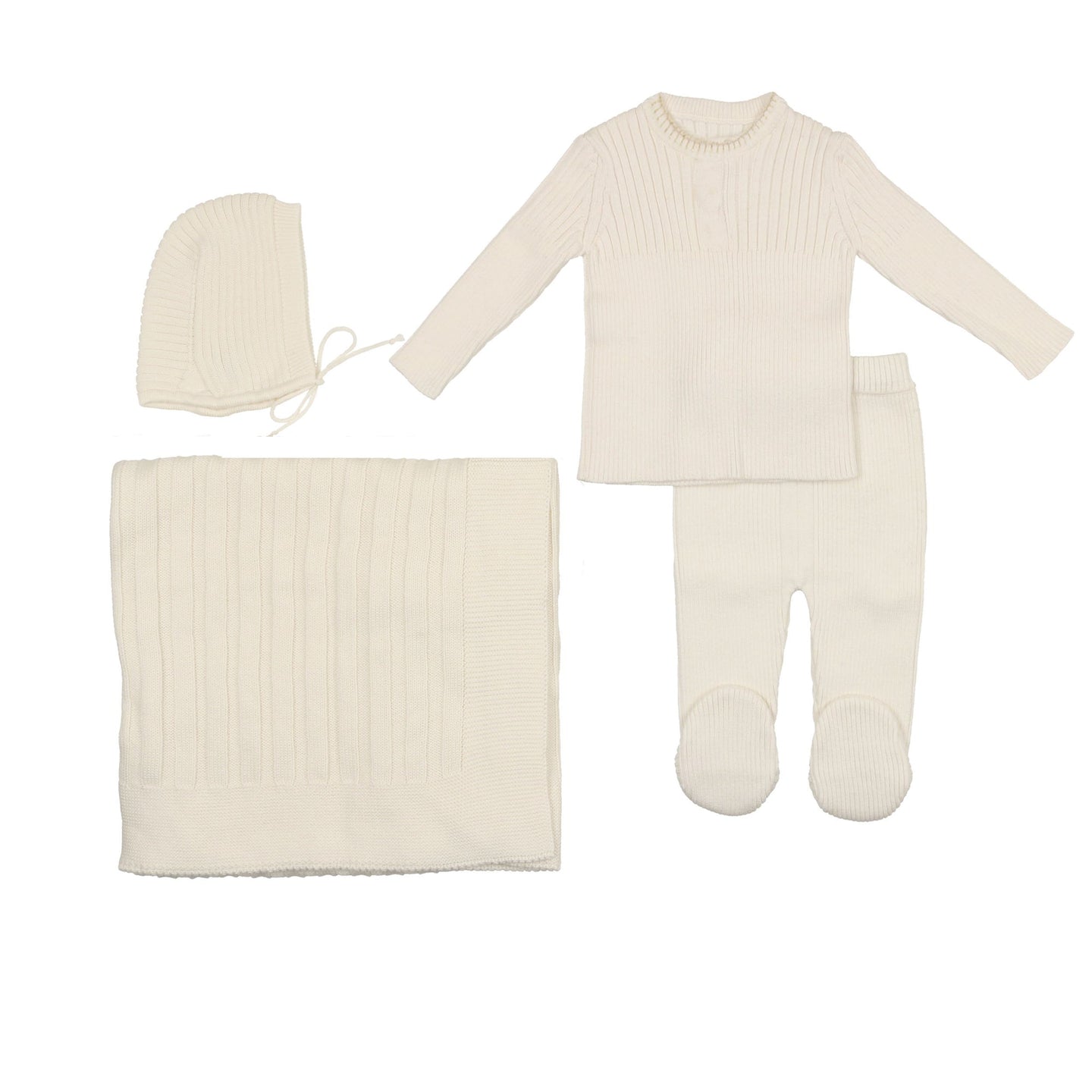 White Enchante Knit 4 Piece Outfit
