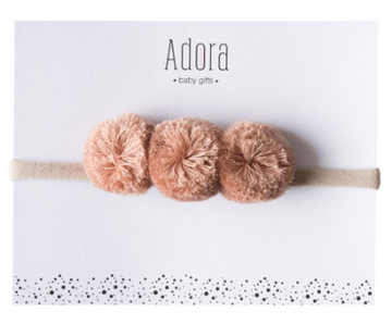 Blush Pom Pom Headband
