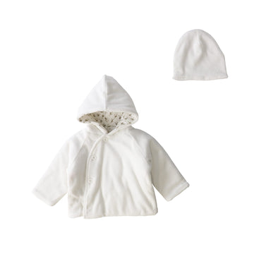 Ivory Reversible Jacket and Beanie