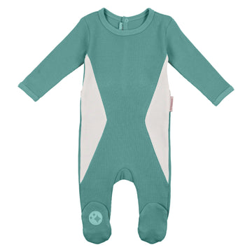 Teal Mosaic Footie