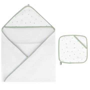 Sage Pear Towel With Wash Cloth