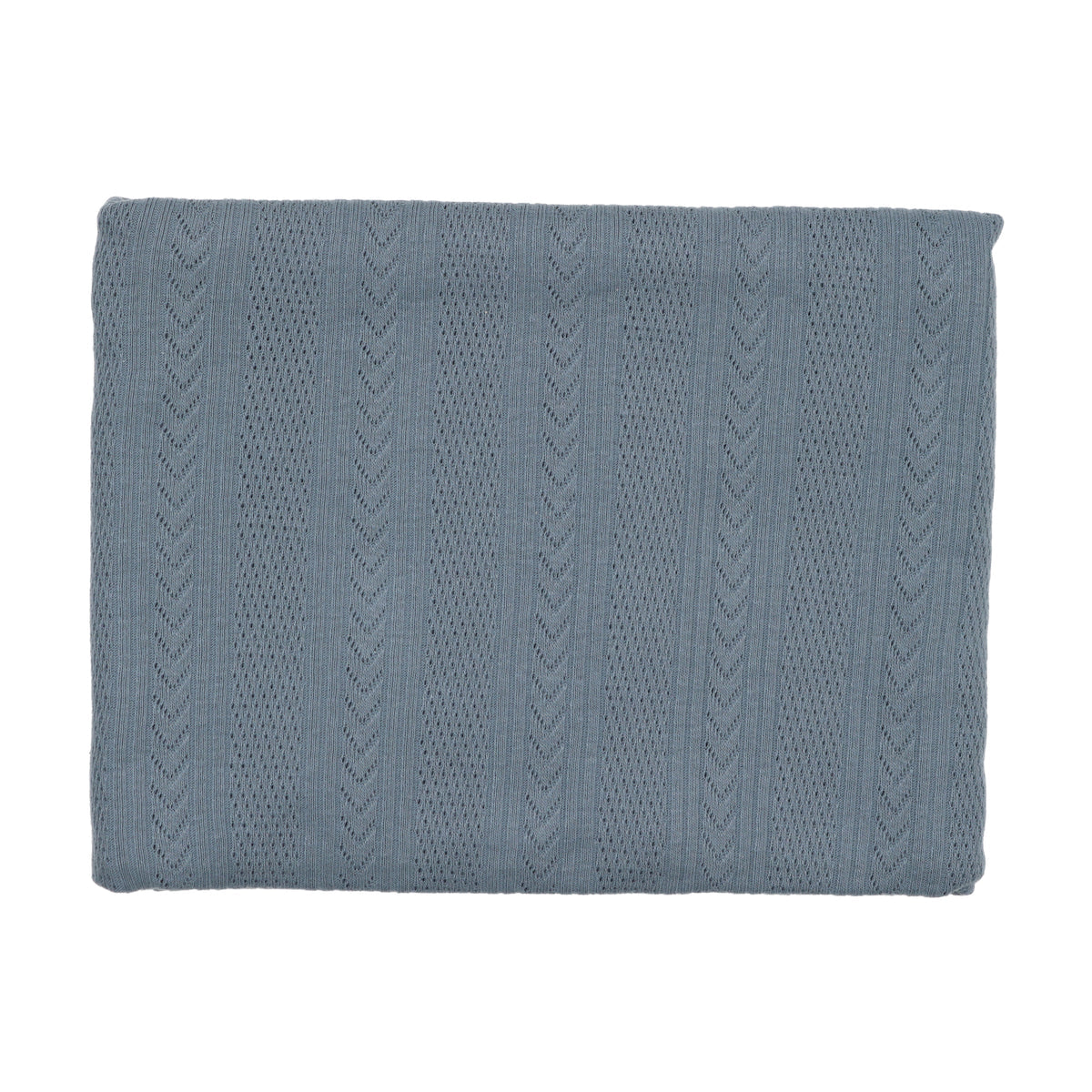 Blue Cable Weave Layette Set