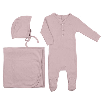 Pink Huggable Henley Layette Set