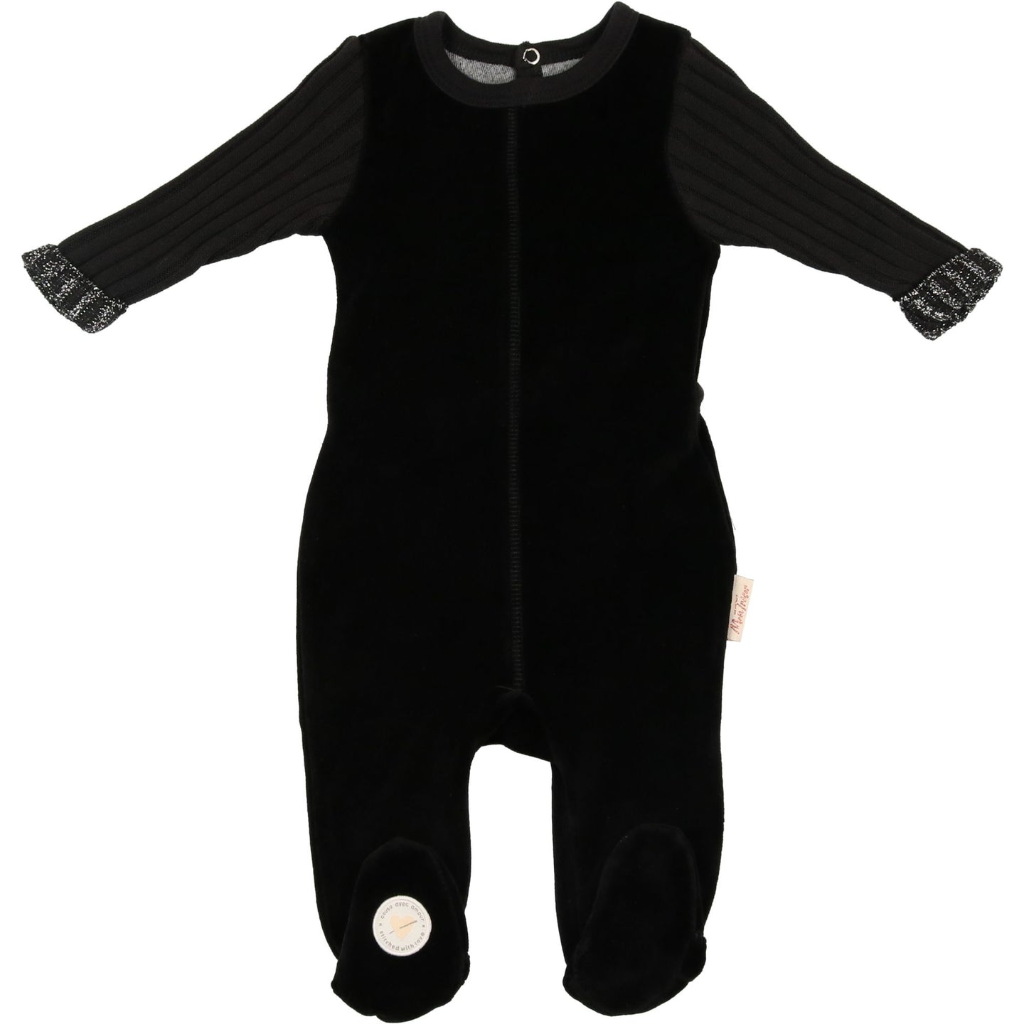 Black French Trim Footie