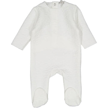 White Textured Footie