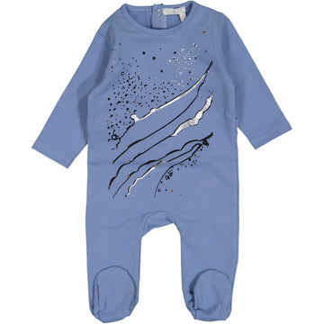 Periwinkle Abstract Footie