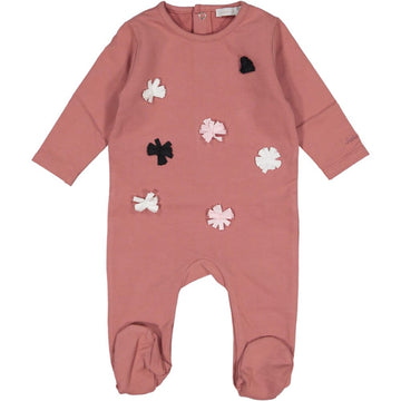 Rose Pink Ribbon Footie