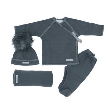 4 Piece Grey Baby Set