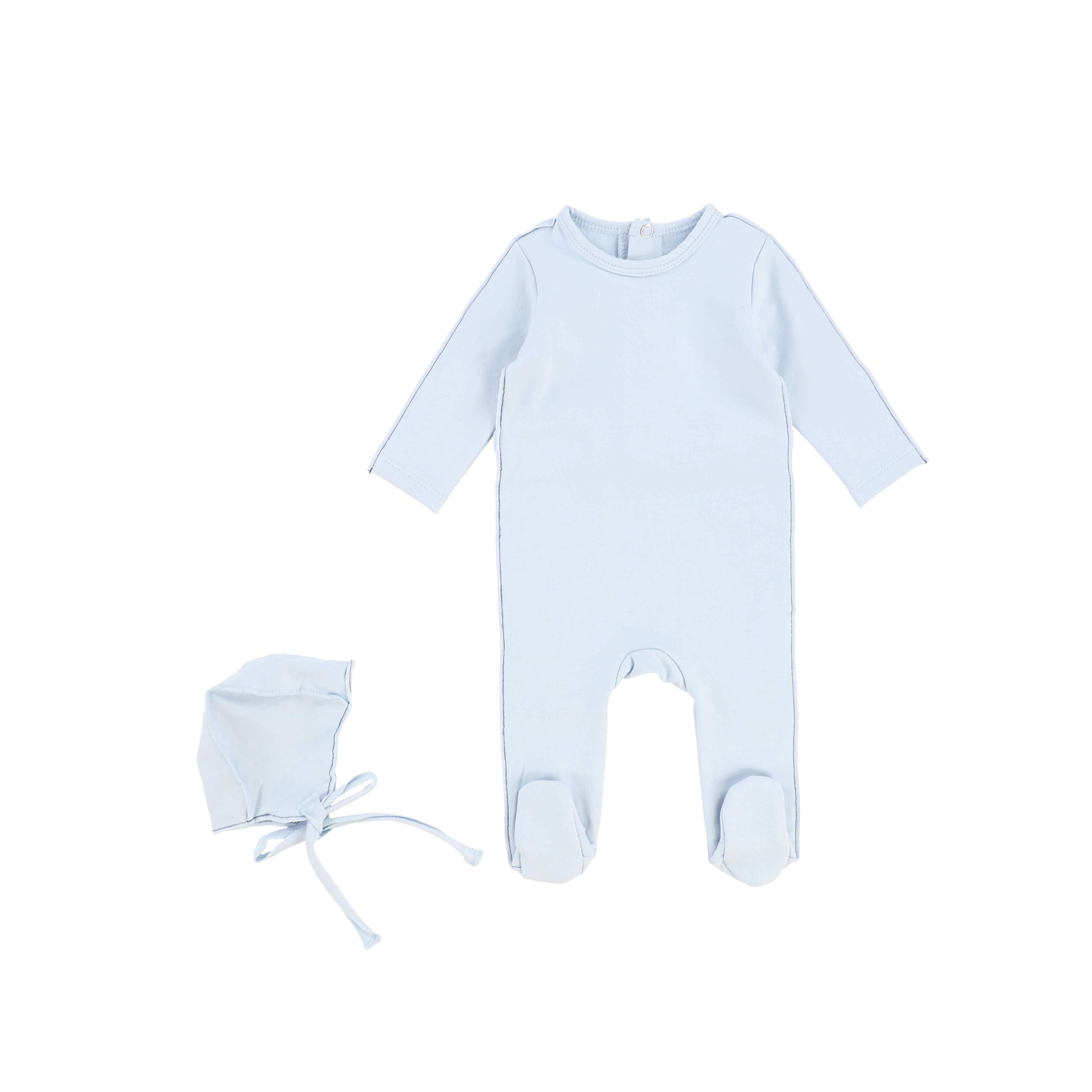 Sea Blue Cozy Cotton Layette Set