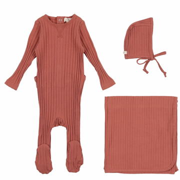 Pink Wide Rib Layette Set