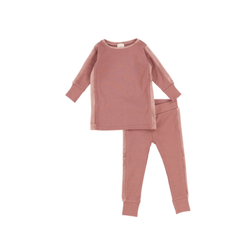 Mauve Velour Accent Pajamas