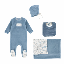 Blue Tea Party Layette Set