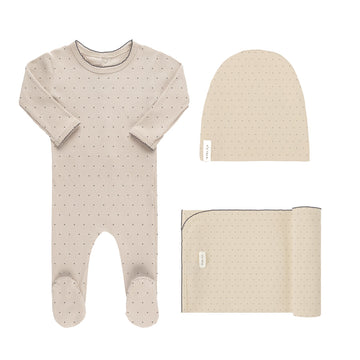 Ivory Pindot Layette Set