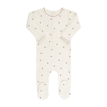 Ribbed Strawberry Footie