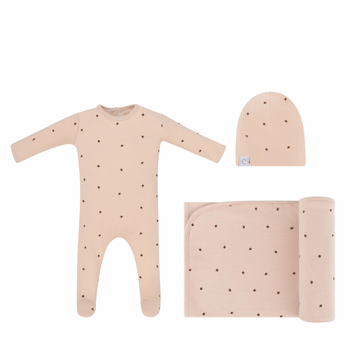 Pink Acorn Layette Set
