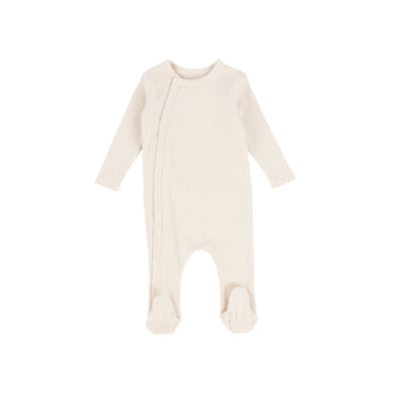Oatmeal Snap Front Footie