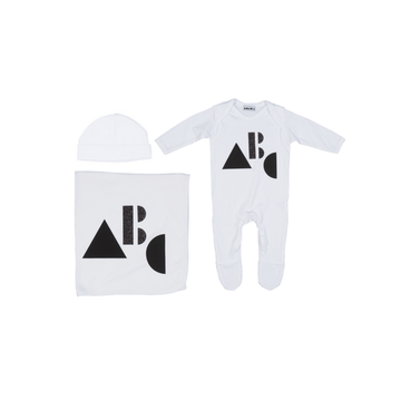 White ABC Layette Set