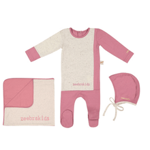 Dusty Mauve Speckled Layette Set