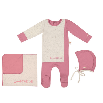 Dusty Mauve Speckled Layette Set