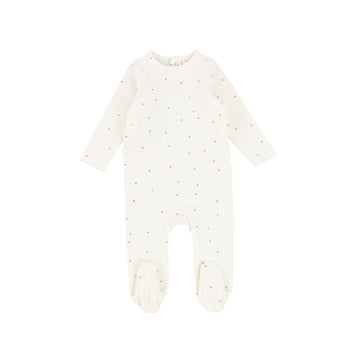 White Pink Star Footie