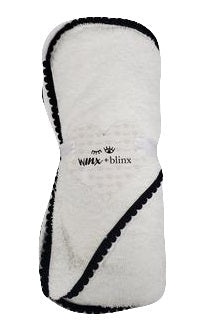 Black Pom Hooded Towel