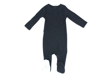 Black Ribbed Footie