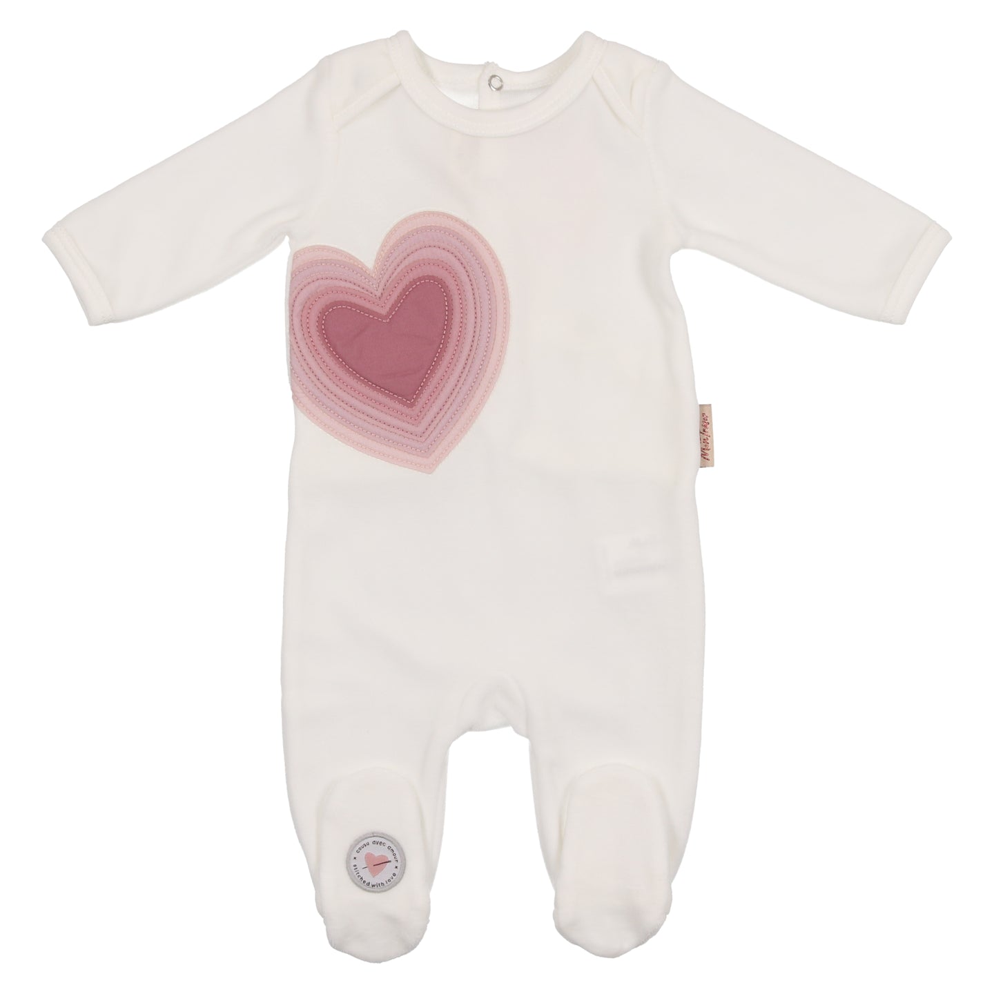 Ivory Heart Footie