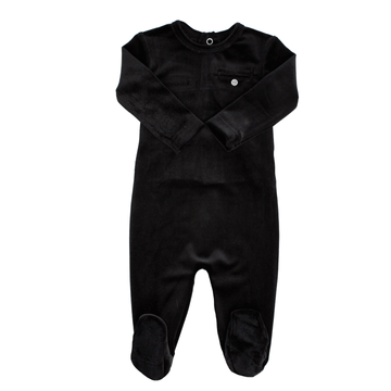 Black Velour Footie