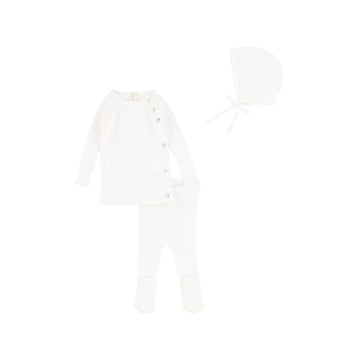 White Knit 3 Piece Outfit